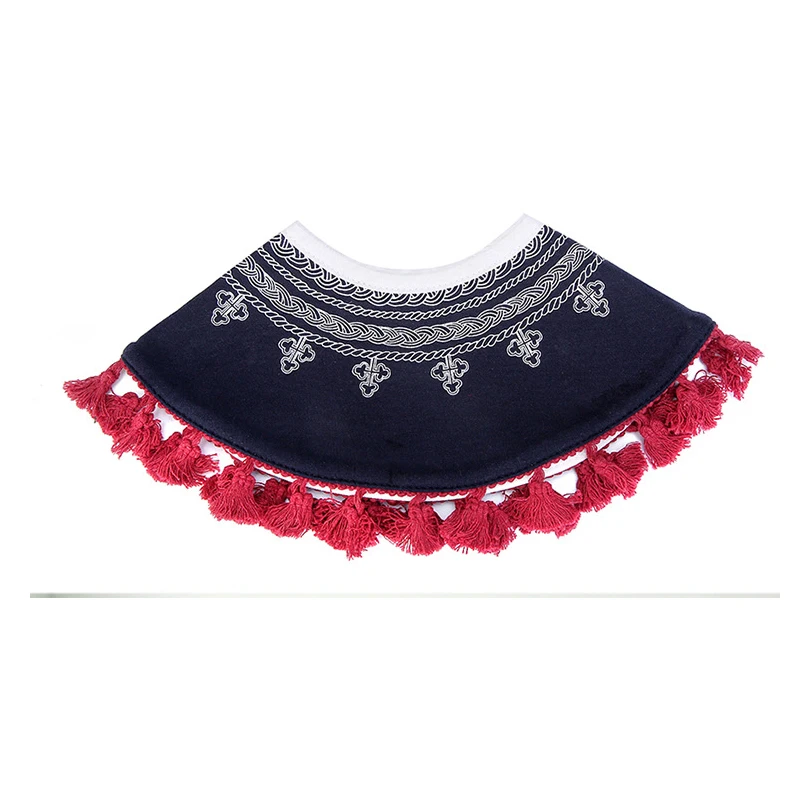 Ins Style Saliva Towel Cotton Baby Bib 360° Rotating Round Baby Rice Pocket Model False Collar