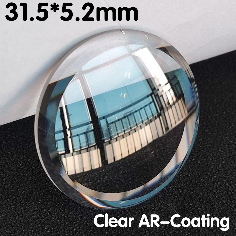 Watch Sapphire Glass Crystal Double Garden Large Chamfered AR Coated Glass Fits SKX007 SKX175 SRPD55K1 31.5x5.2x2.9mm Size Watch
