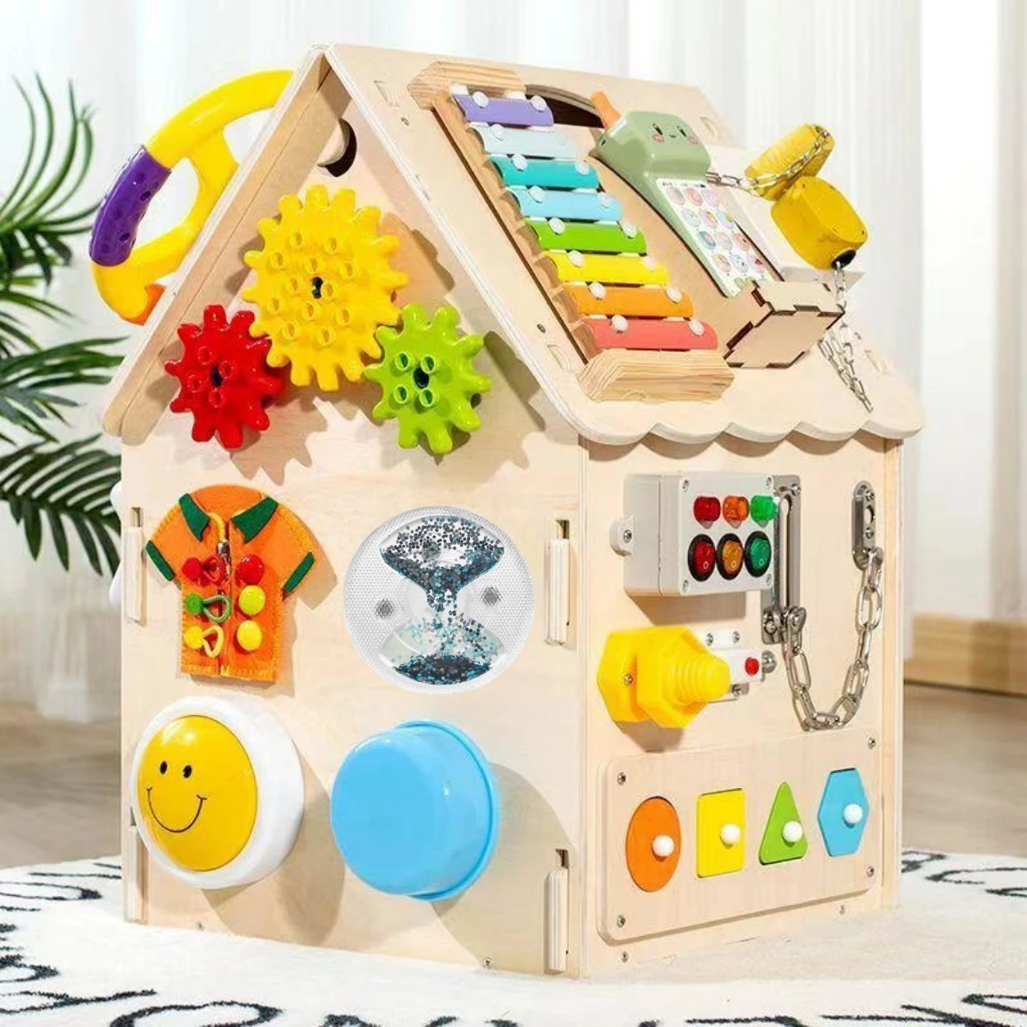 1 Stück, Sanduhr, flüssiger Sands pinner,DIY-Spielzeugs atz für Kinder, Montessori pädagogisches intelligentes Spielzeug beschäftigt Brett zubehör, Sanduhr, DIY