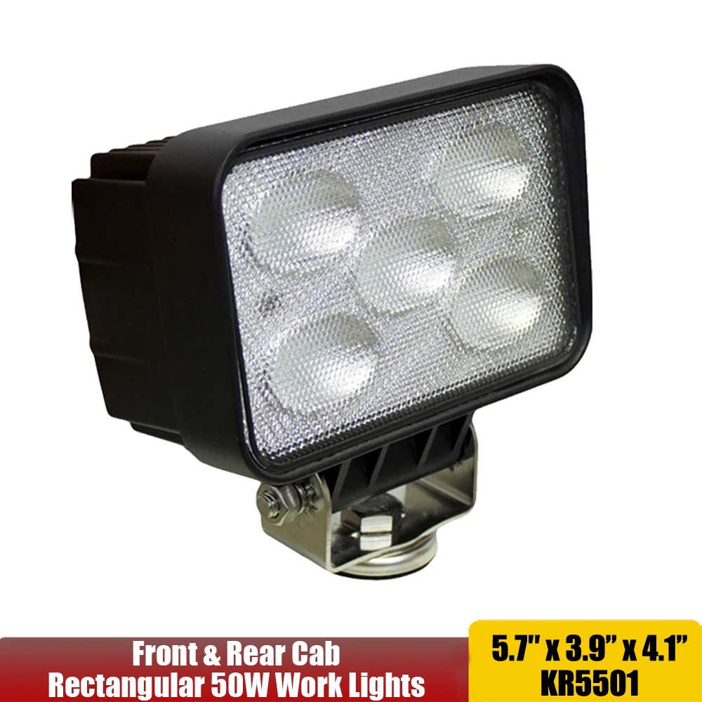 245897C91 6x4 50W LED Upper Cab Light TL175F For Case IH Steiger AGCO Hesston Windrower Tractors x2