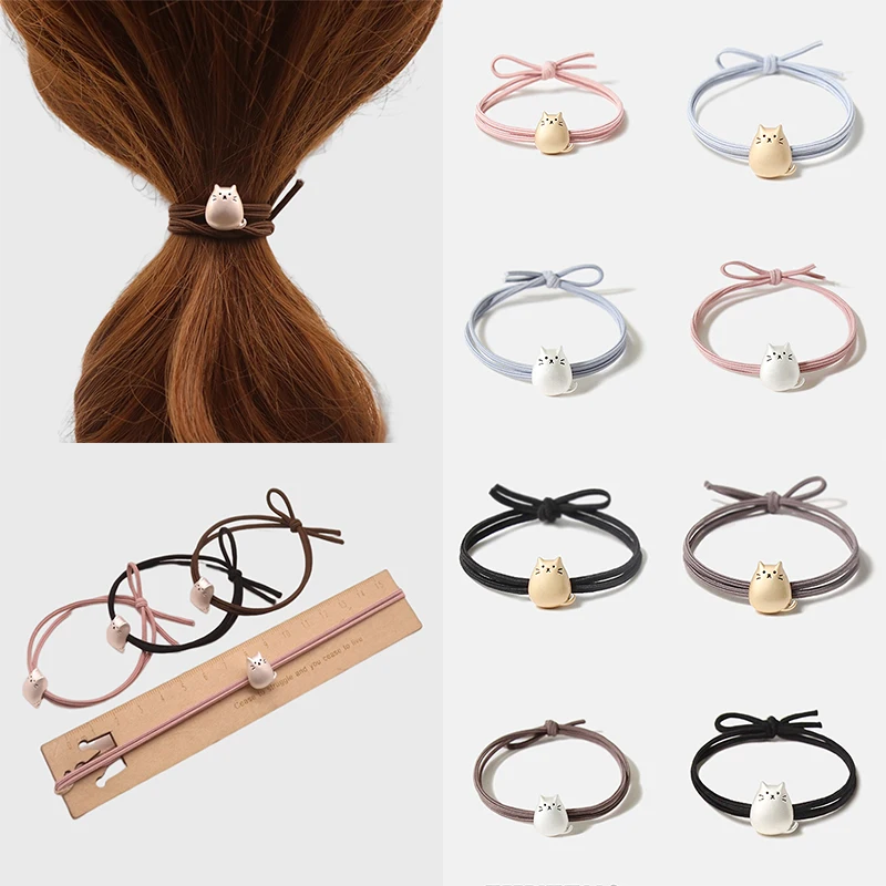 Cute Ins Chinchilla Hair Rope Bow Hair Accessories Ladies Head Rope High Elastic Rubber Band Children's Rubber Band Headdress