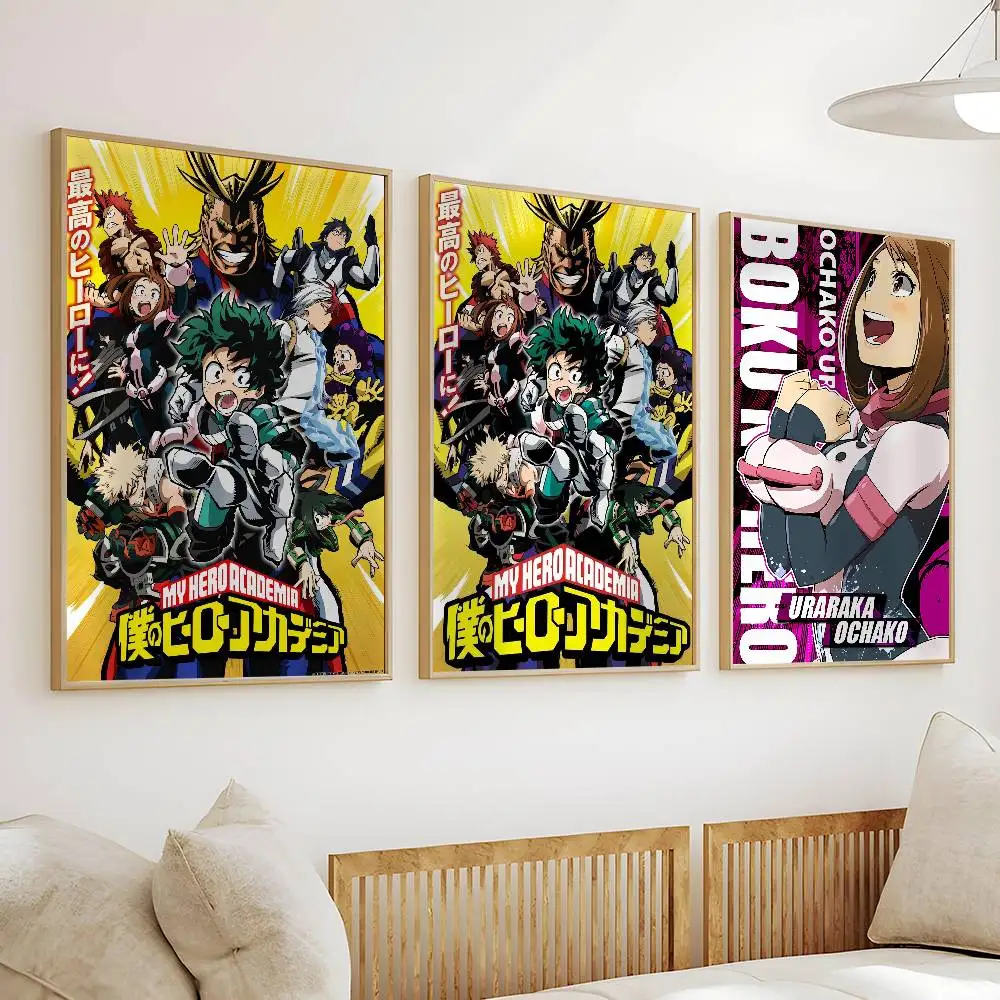 أنيمي Midoriya Izuku بطلي الأكاديمية ملصق رائع جودة عالية طباعة مقاوم للماء جدار الفن ملصق لشريط غرفة المعيشة ديكور هدية