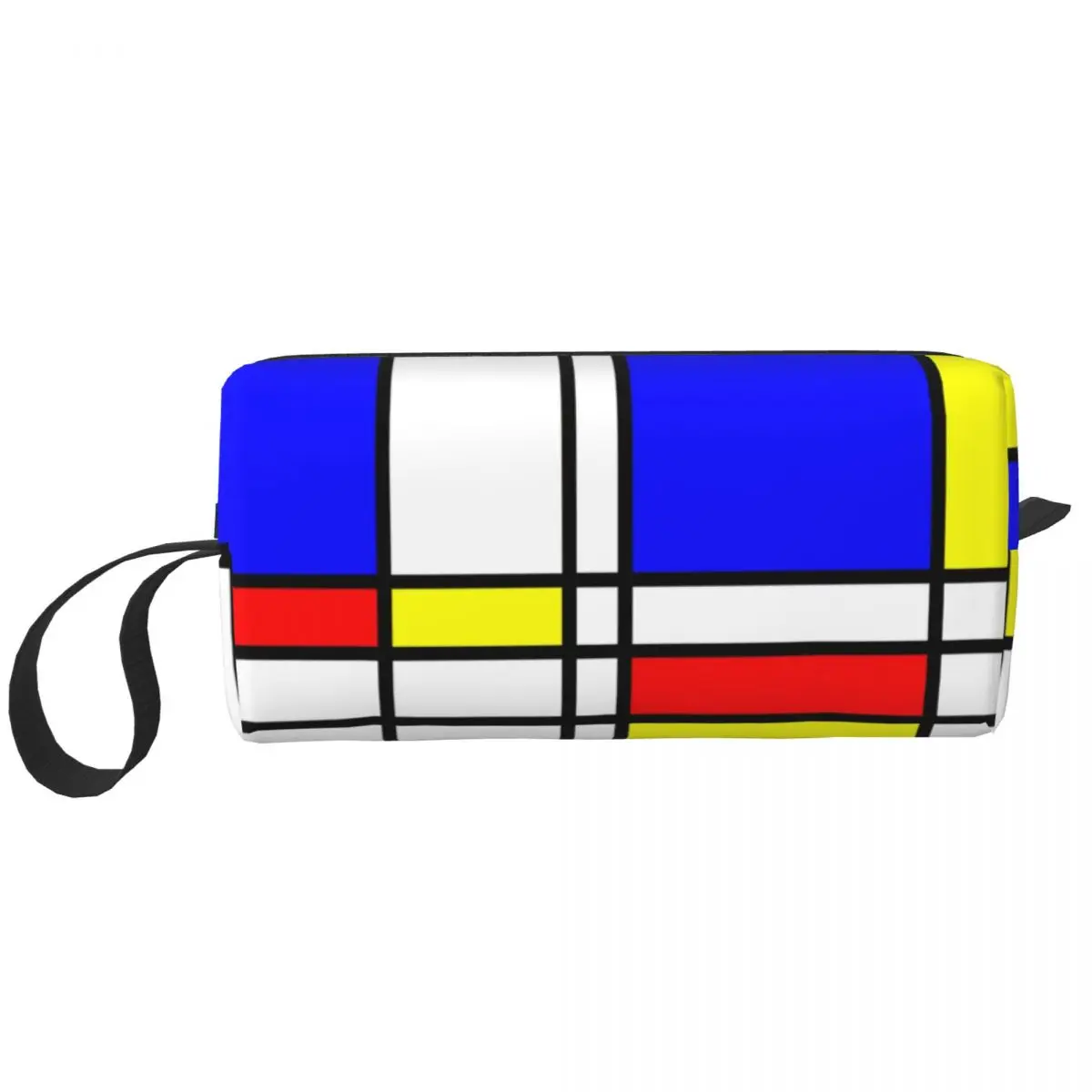 Custom Piet Mondrian Travel Cosmetic Bag for Women Abstract Art Plaid Makeup Toiletry Organizer Lady Beauty Storage Dopp Kit