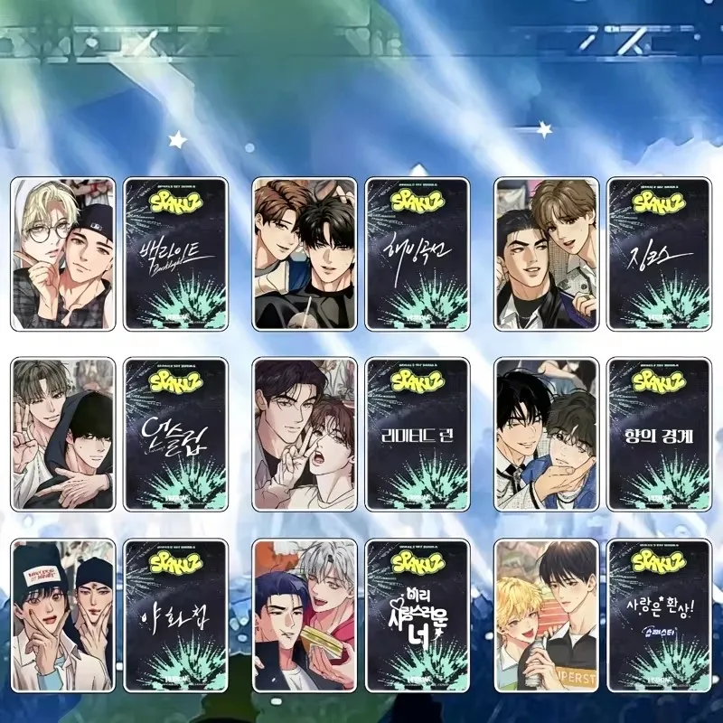 14 Tarjetas Lomo SPAKLZ 2026 World Tour Manhwa, Tarjetas con Personajes de Webtoon Coreanos, Impresión HD, Colección para Fans, Regalo