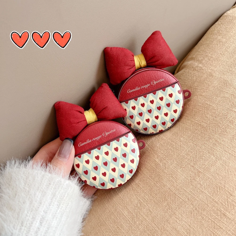 3D Cute BOW Earphone Case for Huawei Freebuds Pro 4 4i love heart Headphone Cover for Huawei Freebuds 3