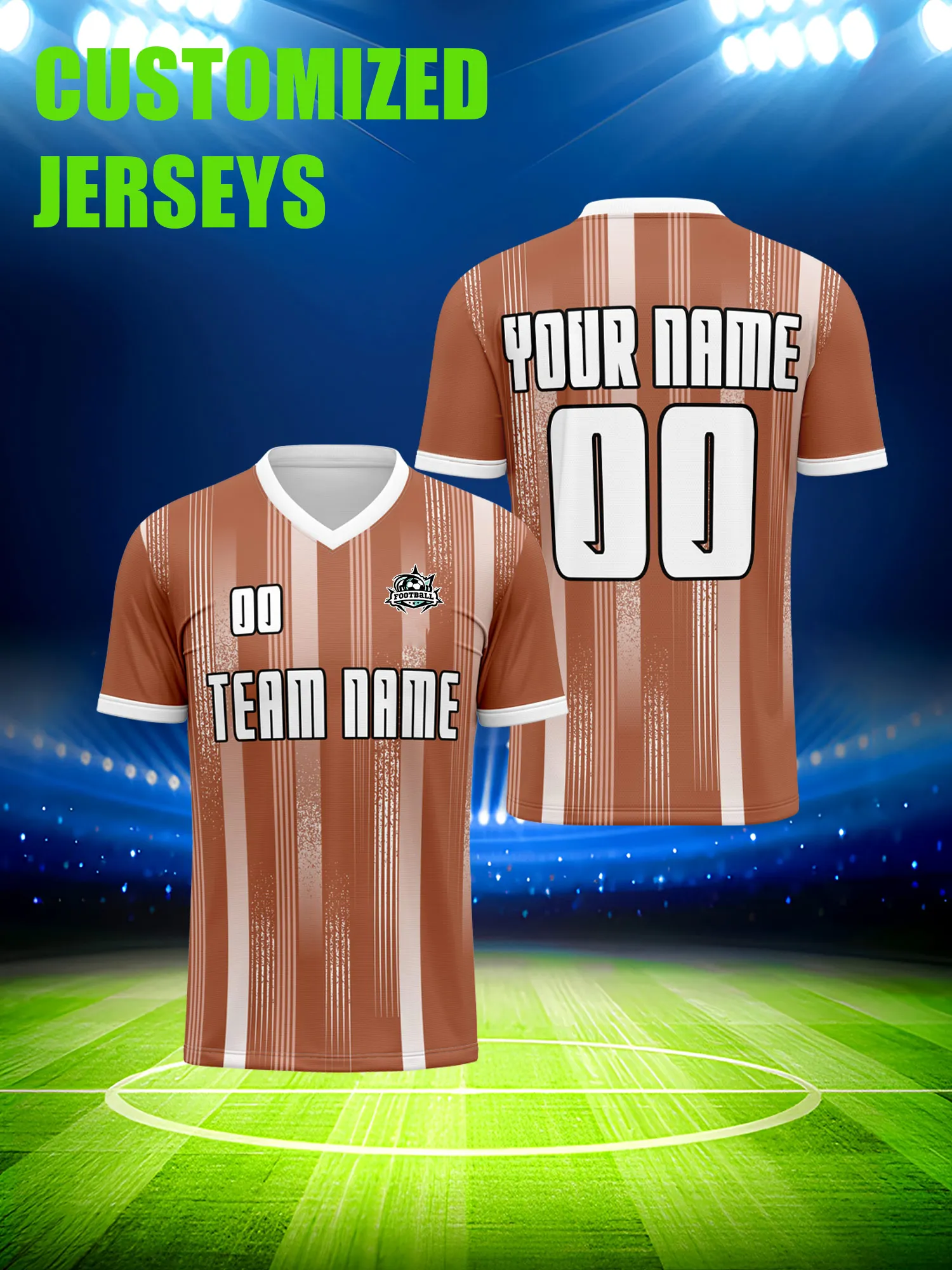 

Custom Soccer Jersey With Custom Image, Number And Name, soft comfortable breathable sport top
