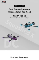 Axisflying Manta5 SE FPV Drone V2 Frame Kit Squashed-X Frame for Cinematic Freestyle Long Range Drone