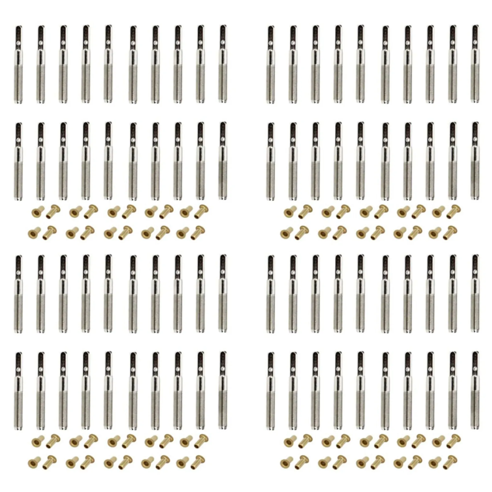 80 Pcs Lyre Harp Tuning Pin Nails with 80 Pcs Rivets Set for Lyre Harp Small Harp Musical Stringed Instrument