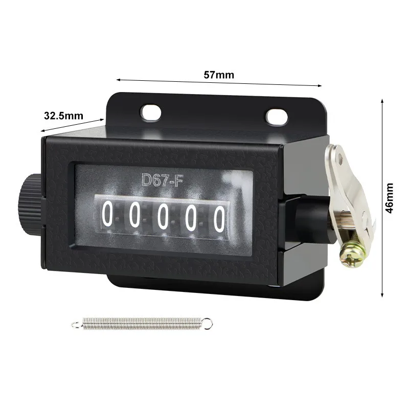 

Sturdy Mechanical Clicker, 5 Digit Display Manual Hand Tally Counter, Suitable for Industrial and Manufacturing Use