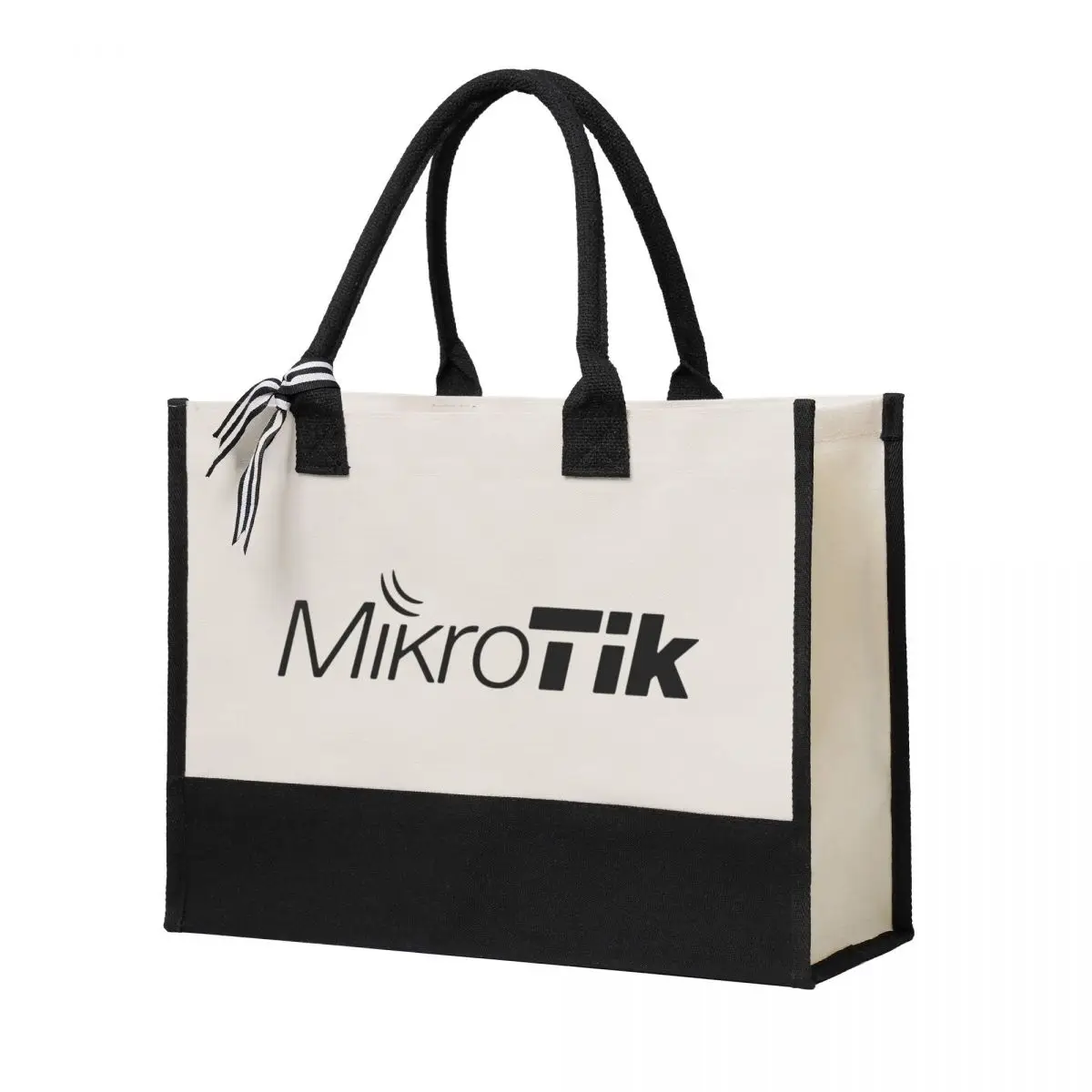 Sac en toile avec logo MikroTik, sac à provisions, décoration de mariage, sac de voyage, meilleur cadeau de mariage