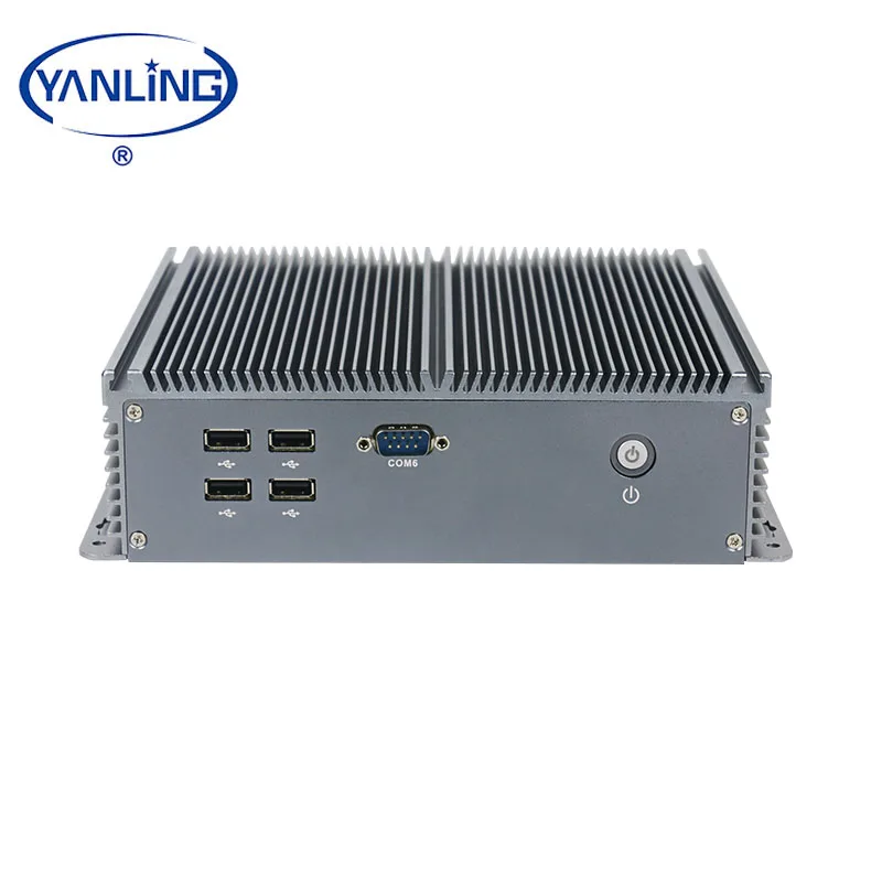New Arrival YANLING Embedded Computer IBOX-206 PLUS J1900 Quad Core Fanless Industrial PC Touch Screen 32G/64G/128G SSD Stock