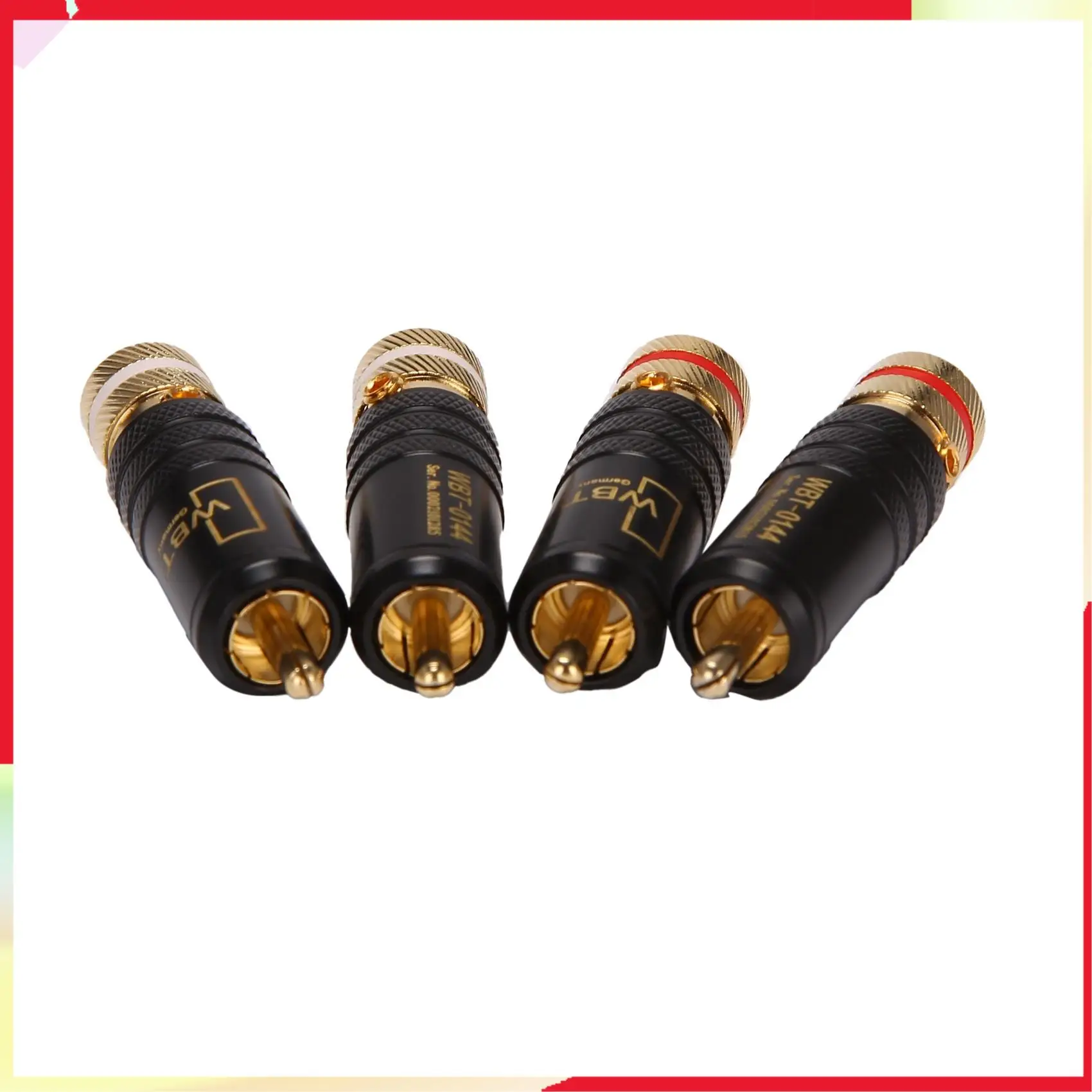 

B18B 16Pcs Rca Locking Plugs Audio Video Connectors
