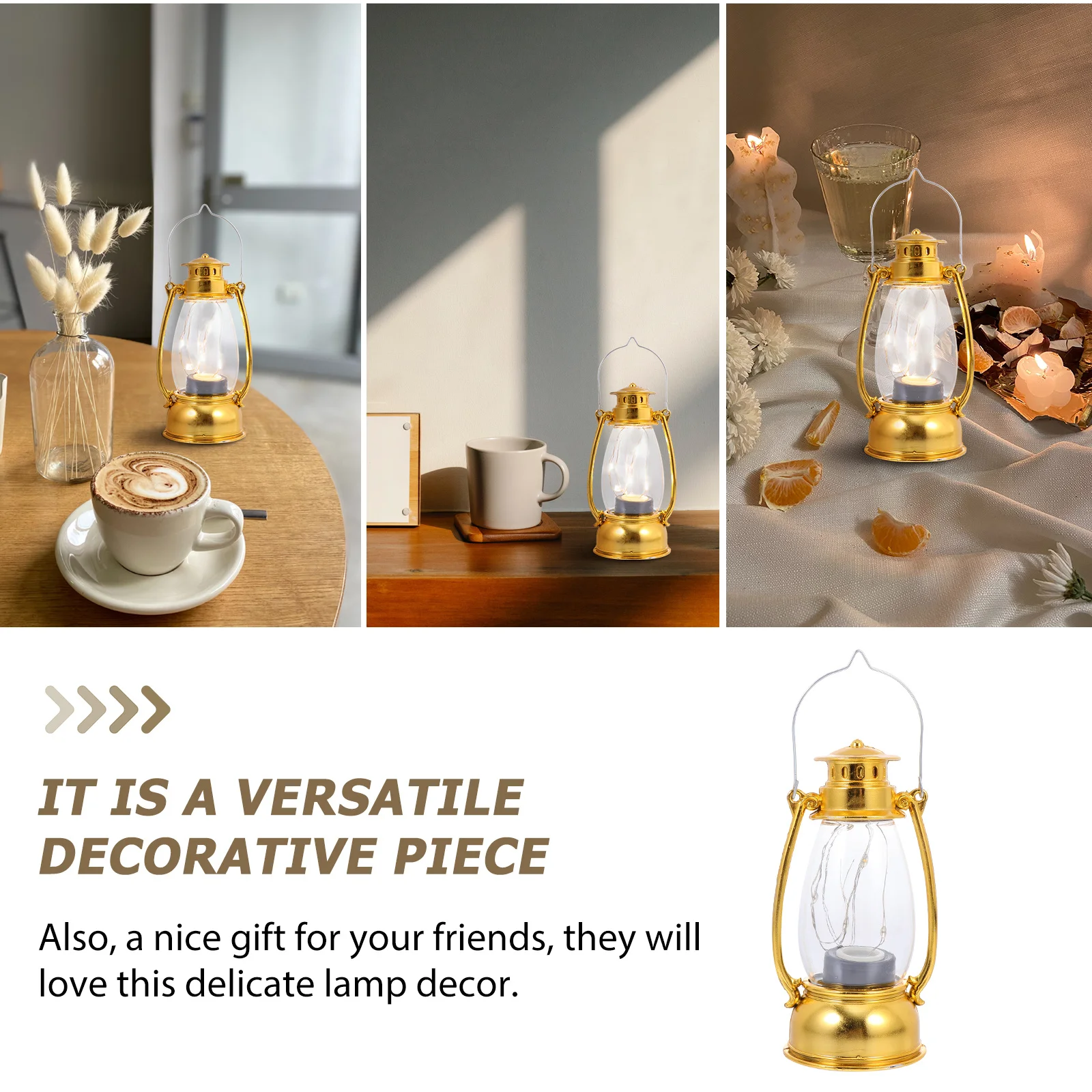 

1pc Retro Lamp Vintage Light Adornment Compact Hanging Light Decor For Home Wedding Party Led Oil Lamp Pendant