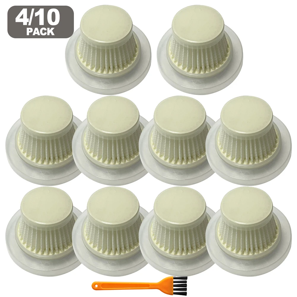 Набор из 4/10 моющихся сменных фильтров HEPA для утки для пылесоса включает в себя чистящую щетку для простого использования.