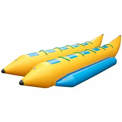 

0.9 Mm PVC Tarpaulin Sealed Floating Inflatable Banana Tubes Inflatable Sea Banana Boat 12 Sitters