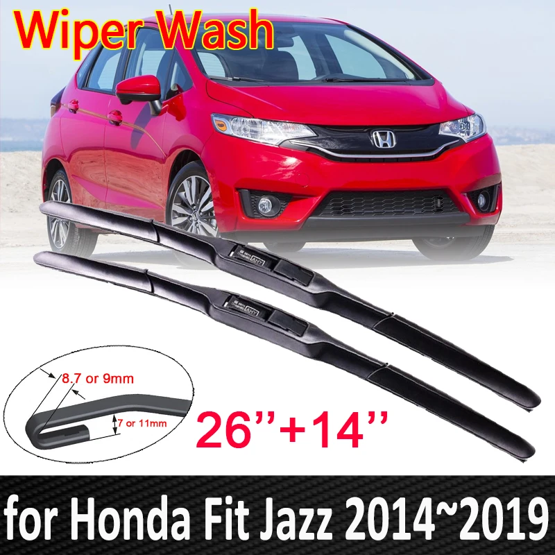 Car Wiper Blades for Honda Fit Jazz 2014~2019 GK5 2016 2017 2018Front Window Windscreen Windshield Wipers Car Accessories Goods