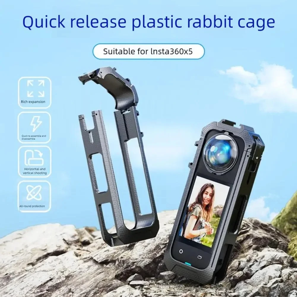 Image of Schutzrahmen für Insta360 X5, Schutzgehäuse mit Cold-Shoe-Halterung, kompatibel mit Insta 360 X5 Zubehör