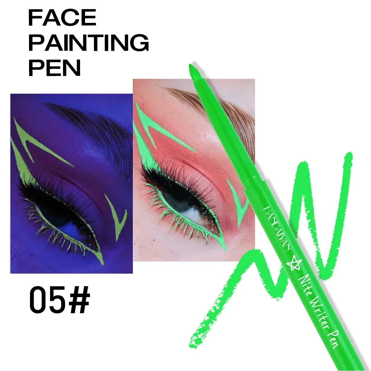 Body Paint Makeup Fluorescent Neon Eyeliner Gel Pen Uv Waterproof Long-lasting Smooth Eyeliner Colorful Face Eyes Painting Pen