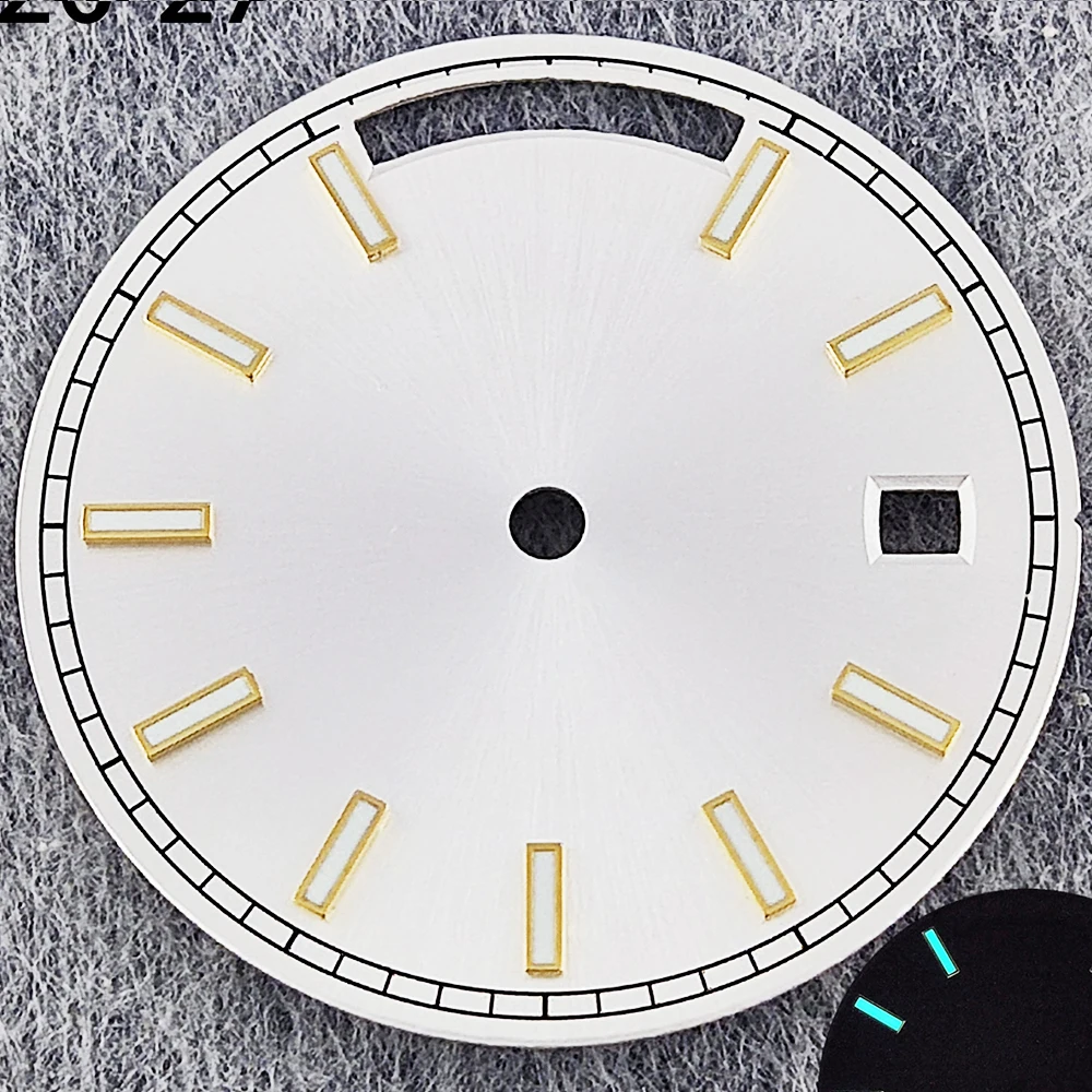 8285 Dial 29mm Sunray Pattern Custom Logo/Design/Name with Day and Date Display for 8285 Movement