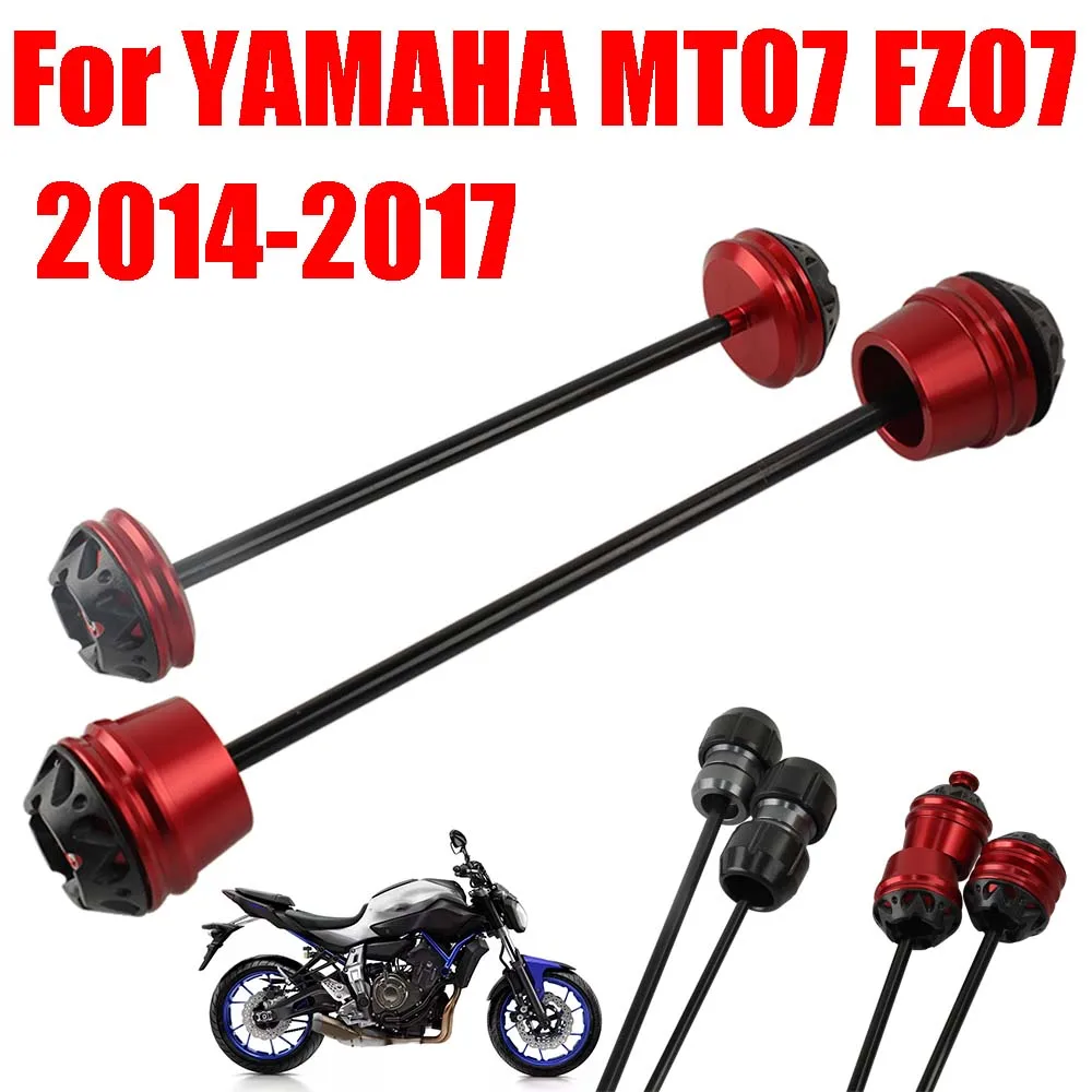 

Motorcycle Accessories Front Rear Axle Fork Crash Slider Wheel Protector Falling Protect For YAMAHA MT-07 MT07 FZ07 2014 - 2017