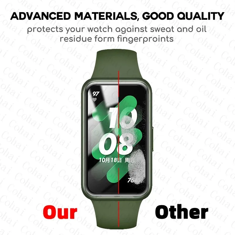 Curved Edge Protective Film For Huawei Watch Fit 2 Screen Protector Film For Huawei Honor Band 7 6 Pro Protective Film Not Glass