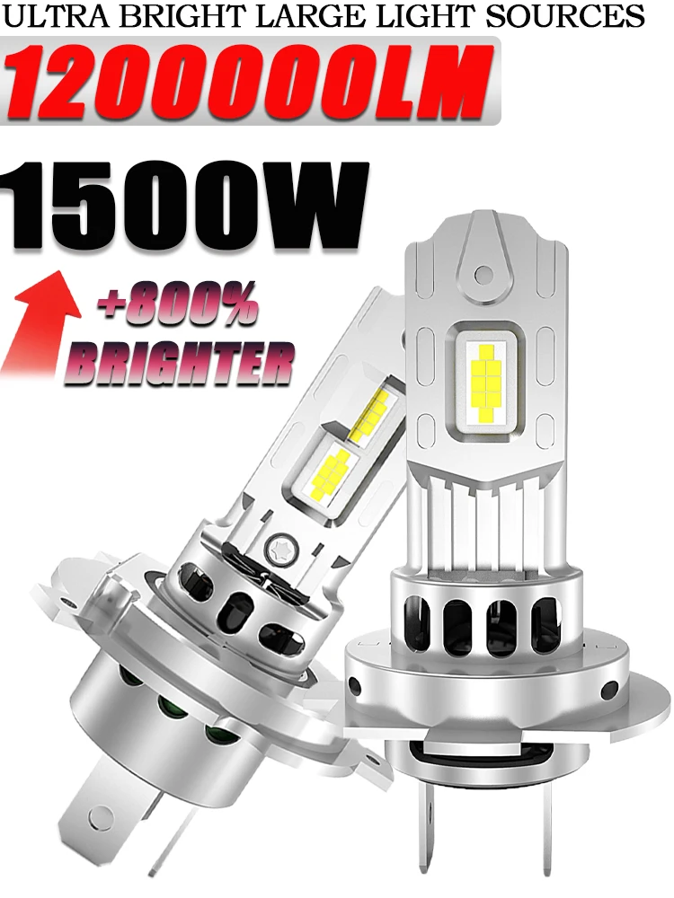 H7 LED-lamp H4 koplamp voor auto CANBUS 1500W High Power Auto Lights 6500K Mini draadloze turboventilator Auto LED-koplamp 12V - afbeelding 2
