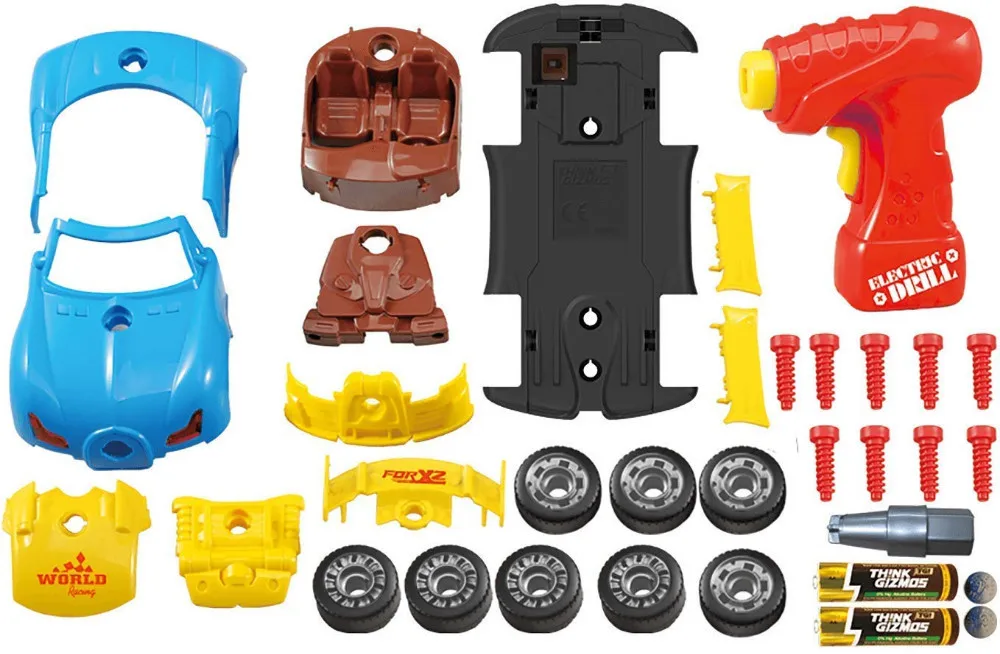 1pc DIY Assembly Model Racing Car Kit Toys Kids Drill Screws Toys Build Your Own Toy Kit For Boys And Girls Toy Vehicles #TC
