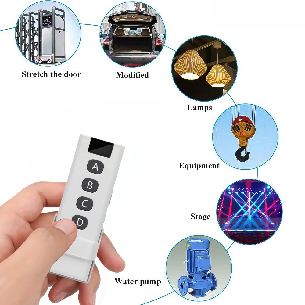 433 МГц RF беспроводной пульт дистанционного управления DC 12 В реле 1CH модуль приемника и 4-канальный передатчик для светодиодного дверного электромагнитного замка