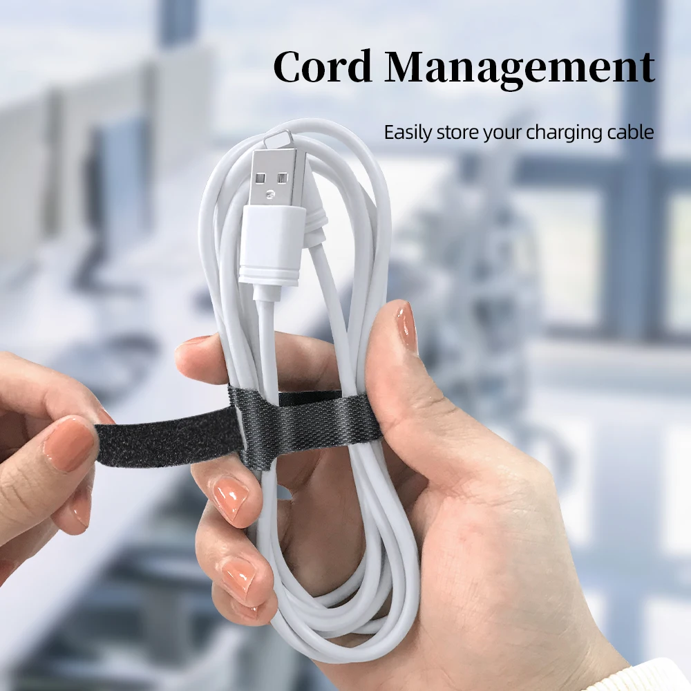 5/10/20/30/60 PCS Reusable Cable Ties Adjustable Cord Straps Wire Organizer Cord Wrap and Hook Loop Cords Management Fastening