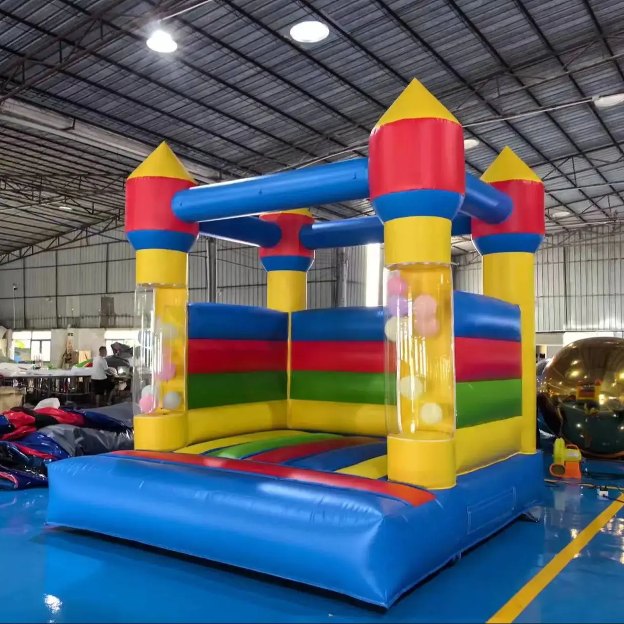 Red Bounce House Commercial Luxury White Wedding Bouncer Jumping Inflatable Castle