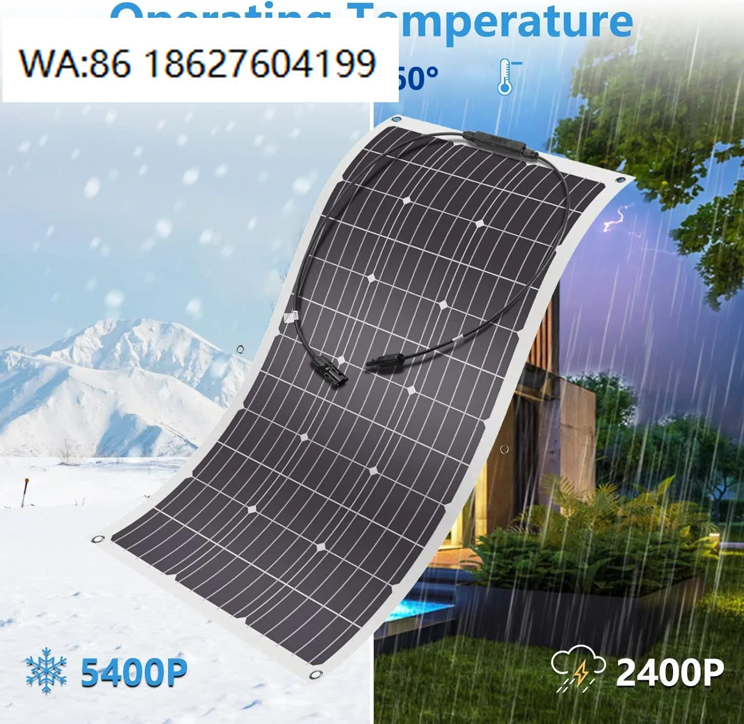 Thin Film Flexible Solar Panel Lightweight Low Load Nano Self Cleaning Flame Retardant Commercial Roof Solar Panel