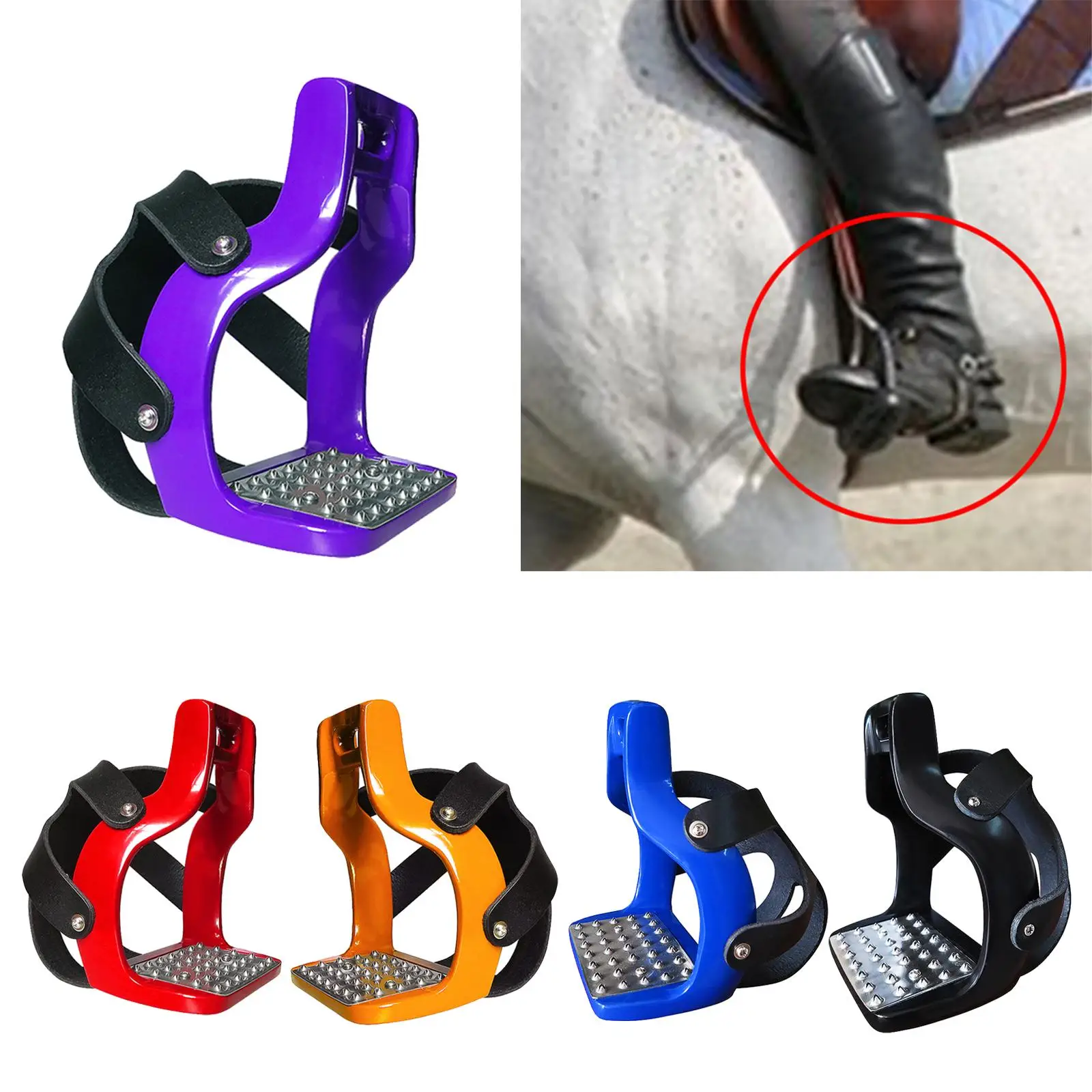 Die-Cast Aluminum Stainless Saddle Stirrup Foot Support Pedal Equipment