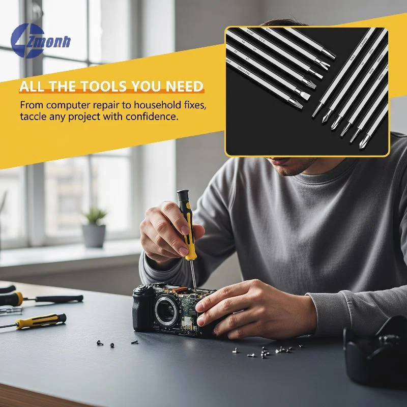 New！Mini Screwdriver Set 12 In 1 Precision Repair Tool Kit With Torx Slotted Magnetic Drill Bits For Camera Drone Watch PC