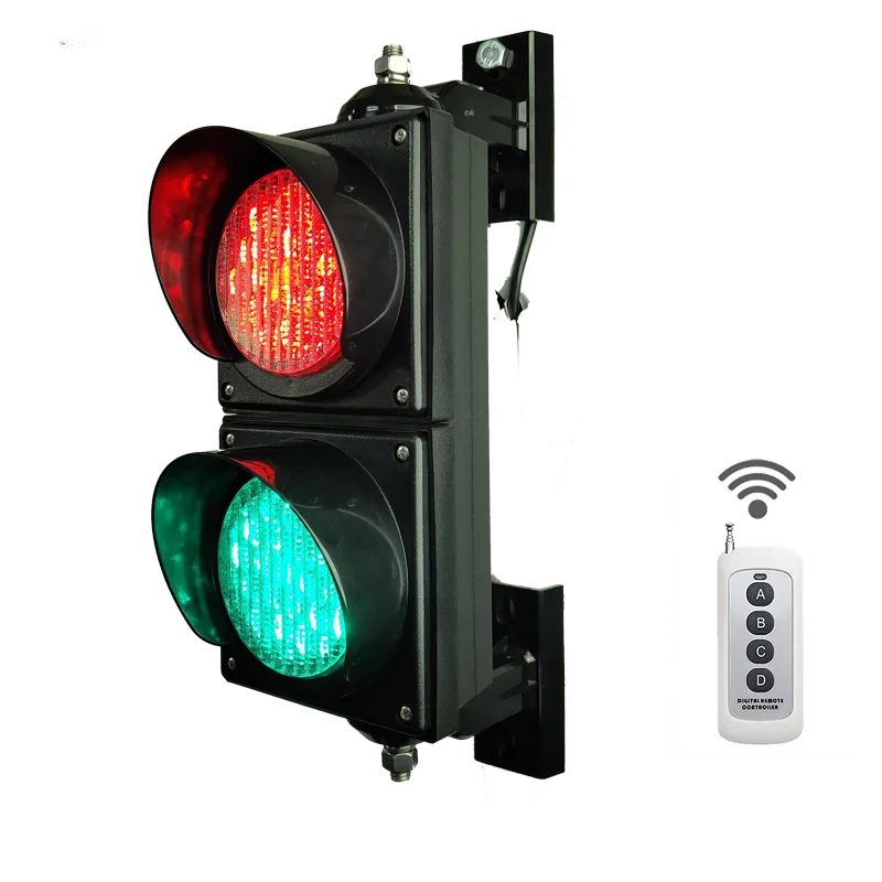 Factory Direct Sell 100mm Red Green Mini Traffic Signal Light 4 Inch Traffic Warning Light Remote Control School Teach Light