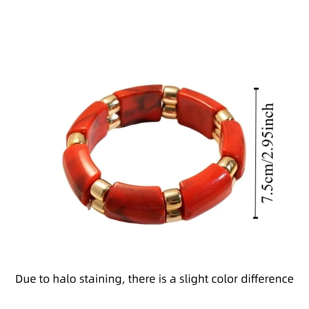 مزاجه واسعة الاكريليك الإسورة هندسية البوهيمي واسعة أساور مكتنزة أوروبا النمط الأمريكي مبالغ فيها الرجعية خاتم اليد هدية #6