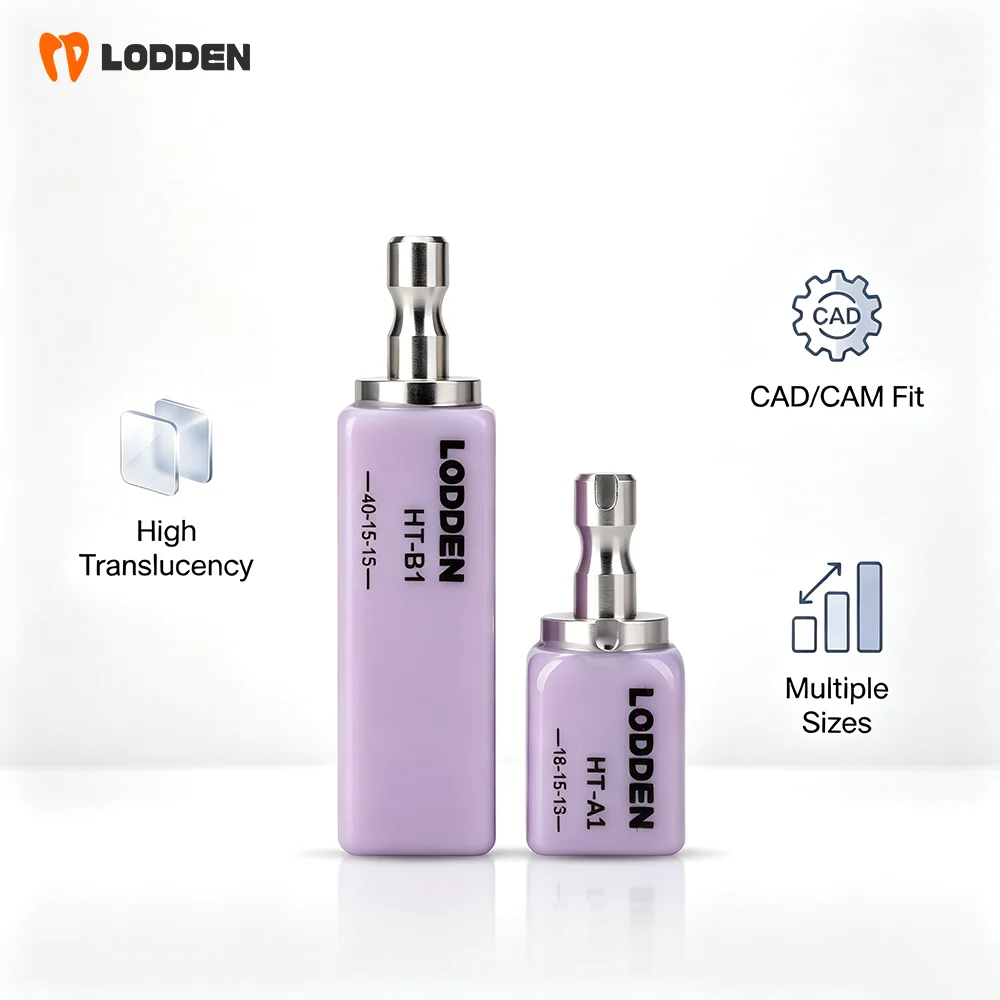 Lodden C14/B40 Dental Lithium Disilicate CAD/CAM Glass Ceramic Blocks Dental Lab Material for Veneer Crown Inlay Onlay