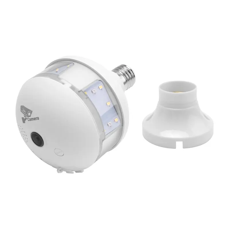 

ABZW Pro 4 МП Wi-Fi камера-лампочка E27 с полноцветным ночным видением, двусторонней голосовой связью, беспроводным автоотслеживанием и объективом «рыбий глаз»