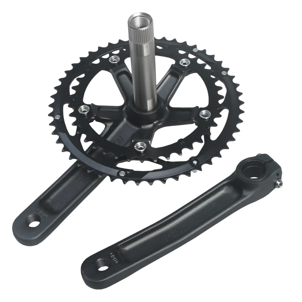 Hollow Double Sprockets Road Bike Crankset 2*10/11/12 Speed 50T-39T Chainring 152/165/170mm Bicycle Crank 130 BCD Bottom Bracket