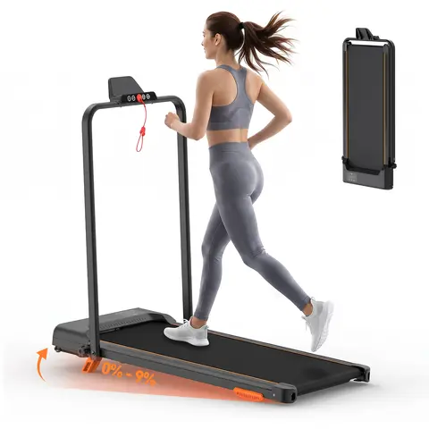 3 in 1 Folding Treadmill for Home Office, 3.0HP Walking Pad with 0-9% Incline, 7.45 MPH Max Speed Portable Foldable Treadmill, 330LB Weight Capacity, LED Display