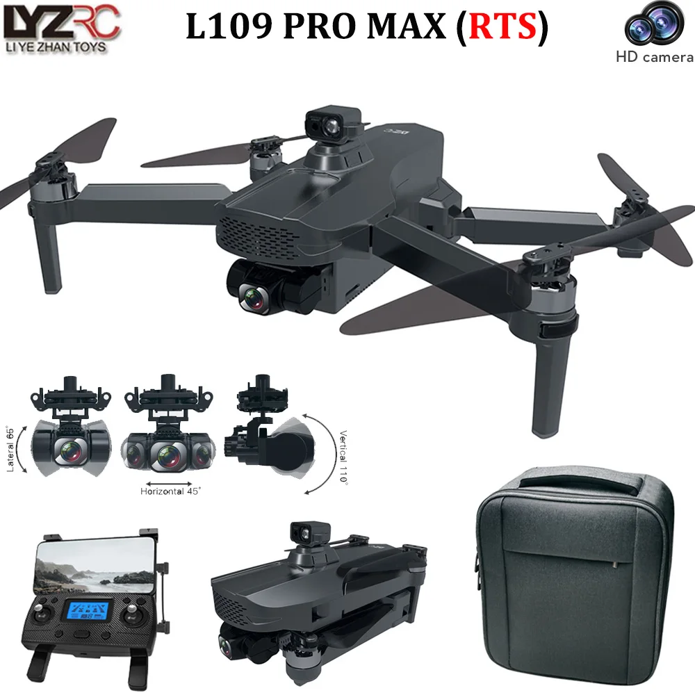 L109 PRO MAX (RTS) Drone GPS 4K WIFI FPV HD Dual Camera 360° Laser Obstacle Avoidance Brushless Motor Mini RC Quadcopter Toys