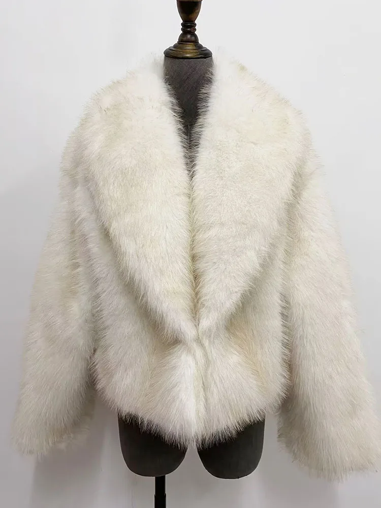 Zadorin luxo curto falso vison casaco de inverno marrom casaco de pele do falso mulher roupas soltas fofo jaqueta de pele do falso mulher casacos de pele topos