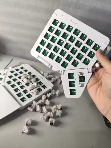 Moonlander Ergodox Split Keyboard Kit Wired Single-mode Custom 76 Keys Hot Swap RGB Mechanical Keyboard QMK Keymap VIA Keyboard