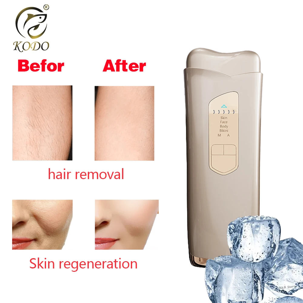 KODO 2023 New ice Laser Hair removal dropshipping Hot sell Laser Epilator Permanent IPL Painless Photoepilator 999999 Flashes