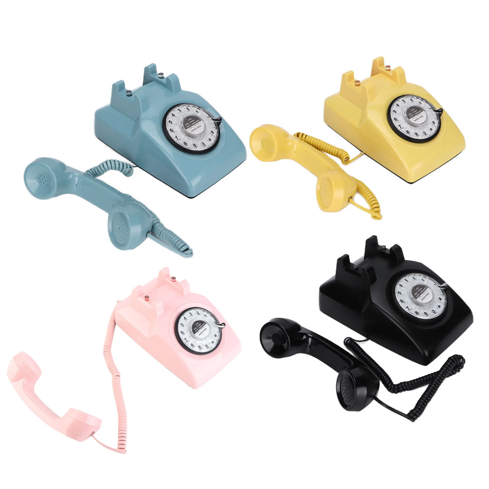 Old Fashioned Telephone Retro Rotary Landline 60s Old Fashioned  Rotary  Wired Fixed Landline Telephone Vintage Phone