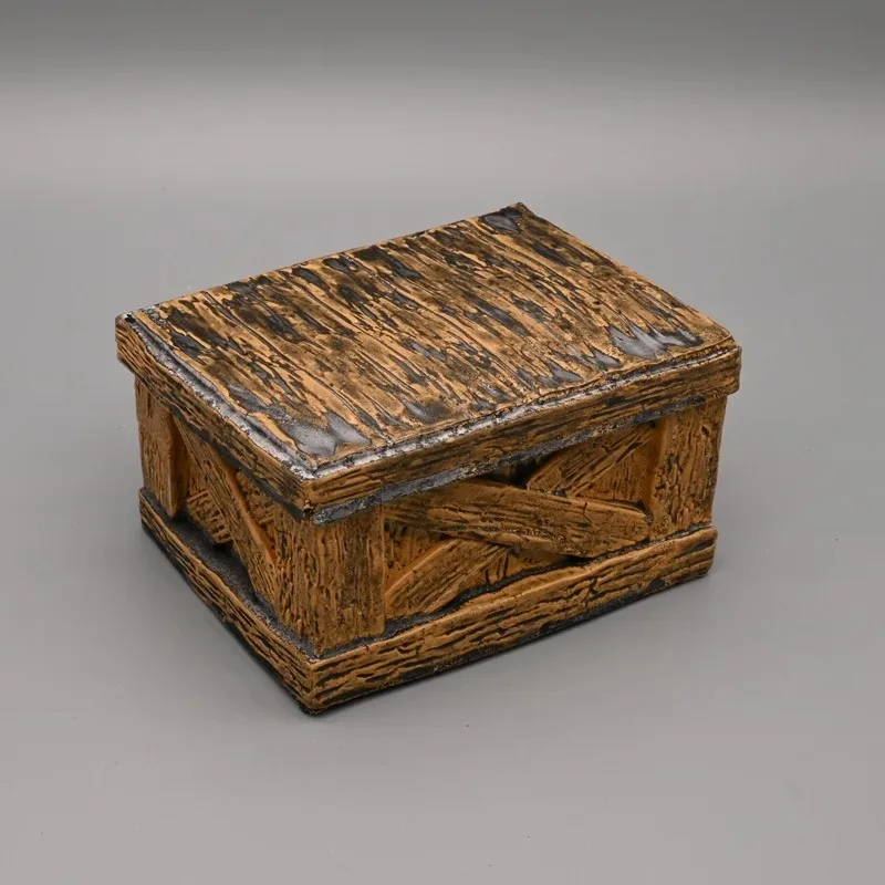 1/12 Scale Soldier Scene Prop Accessories Simulated Trunk Wooden Box Stone Model for 6'' Action Figures Body Decoration