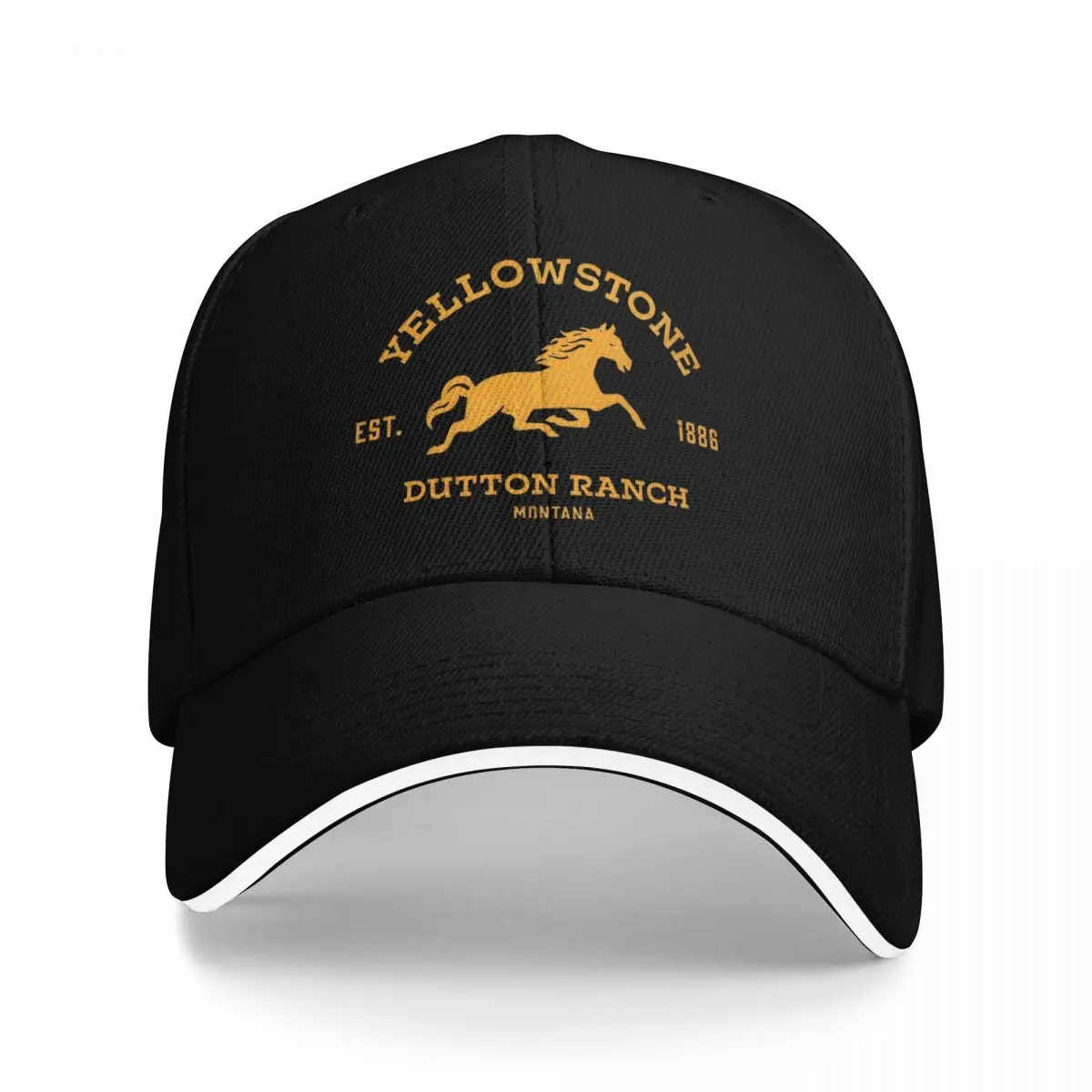 Yellowstone Dutton Ranch Gold Montana Vintage Logo Baseball Cap Fashion Hip Hop Hats Spring Unisex Sport Snapback Cap