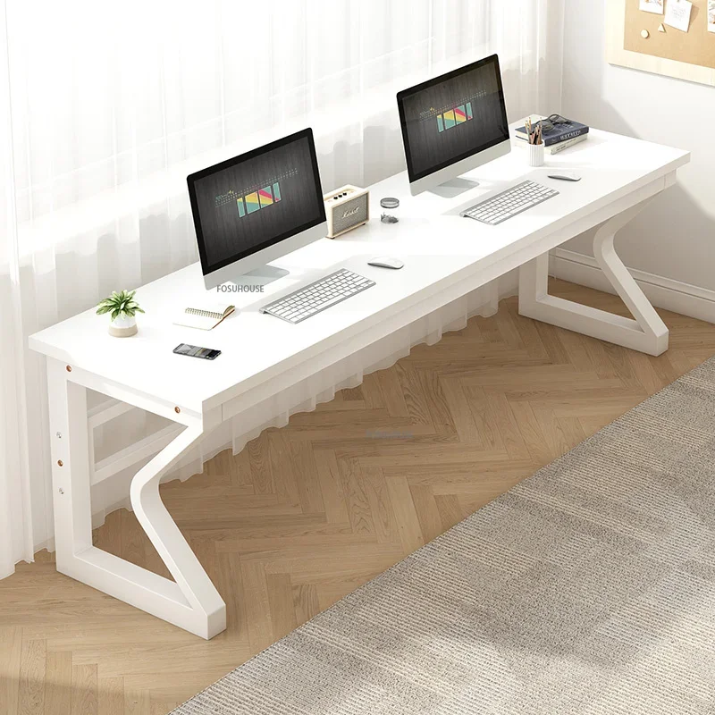 

Modern Desktop Double Computer Desks Home Rectangular Office Desk Bedroom Double Student Study Writing Desk Table Gaming Table Z