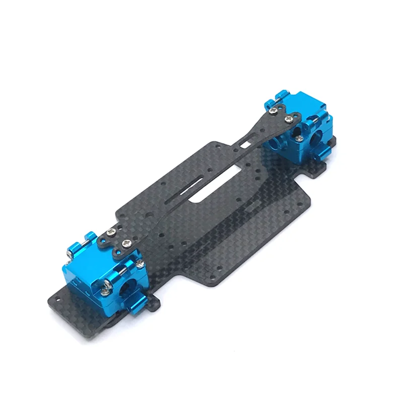 Placa inferior de fibra de carbono mejorada, base de rueda de caja de cambios de 98-102mm para WLtoys 1/28, 284131, K969, K979, K989, K999, P929, P939, piezas de coche RC