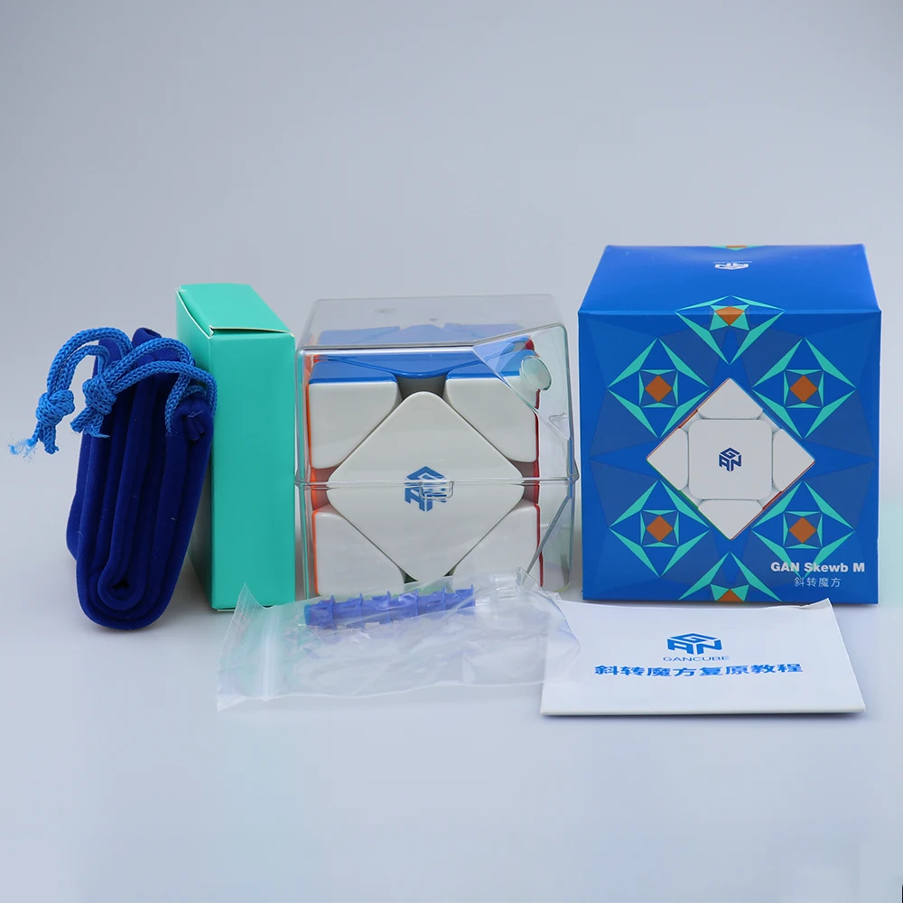 GAN Skewb M Magnetische Magic Speed Cube Stickerloze Professionele Fidget Speelgoed GAN Skewb Verbeterde Cubo Magico Puzzel