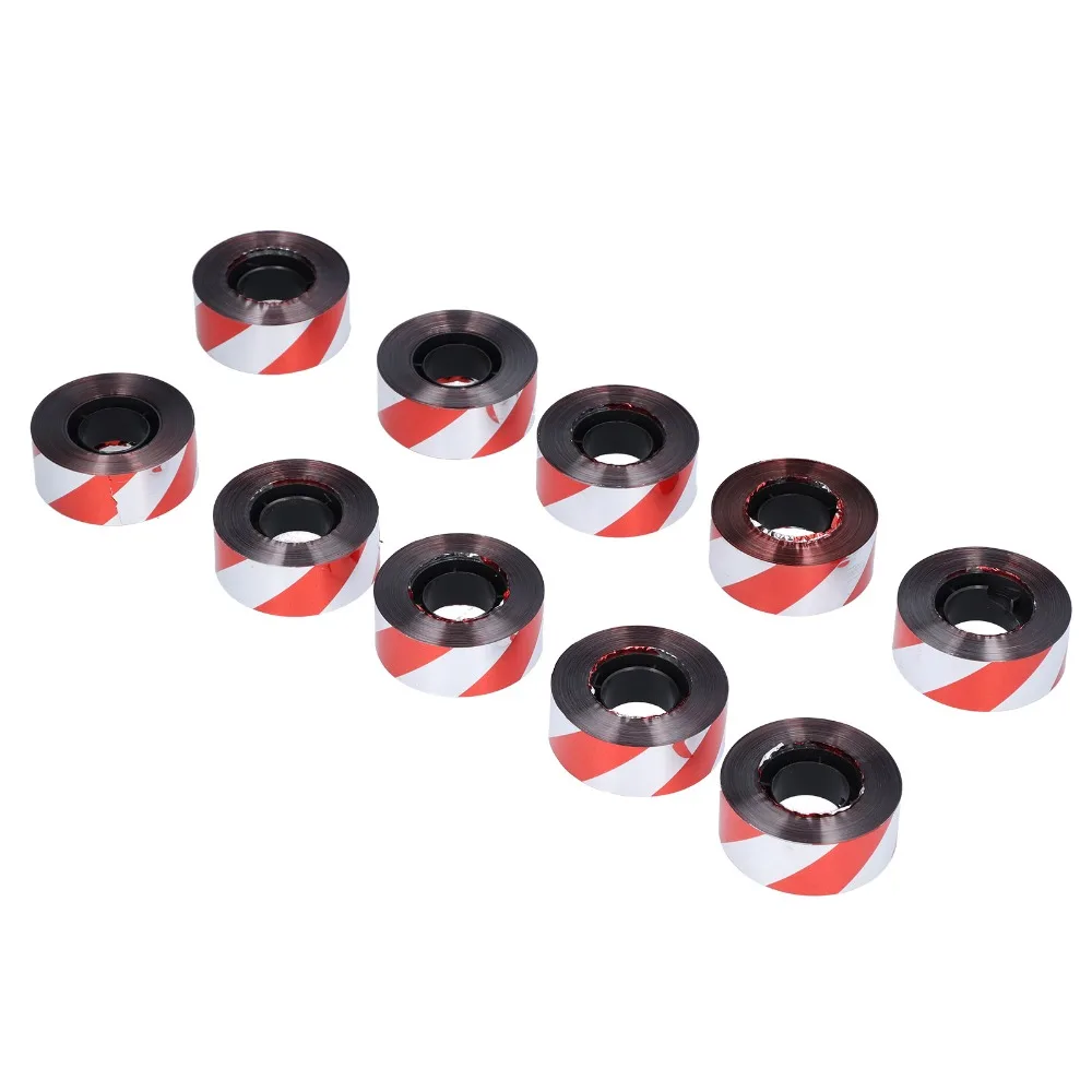 10PCS Durable PET Bird Deterrent Tape Dual Sided Red Silver Color Bird Reflective Ribbon Spiral Double Sided Garden Tool